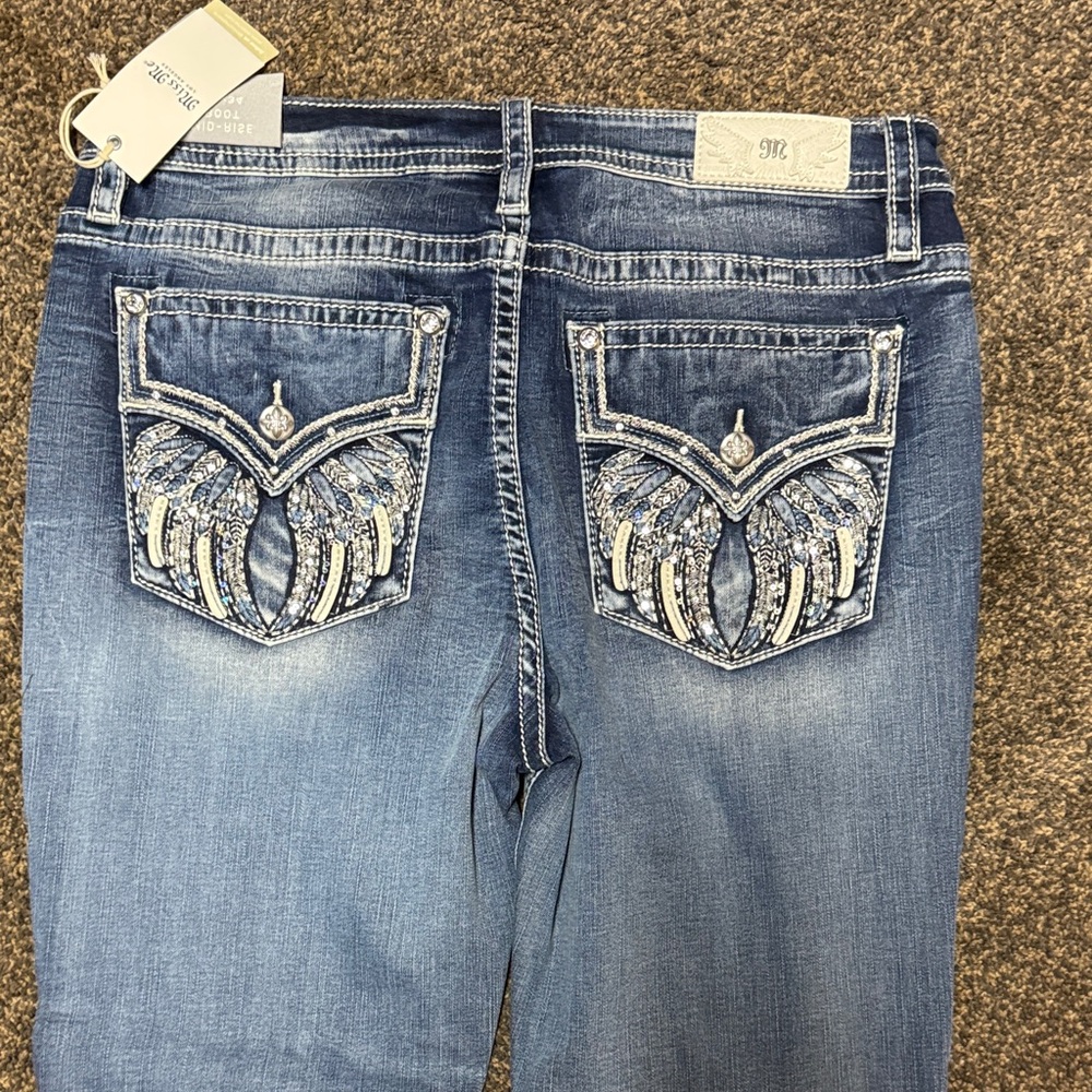 Miss Me Mid Rise Boot Light Blue Jeans 36x34 36 18 18 W Long New! - Picture 3 of 11